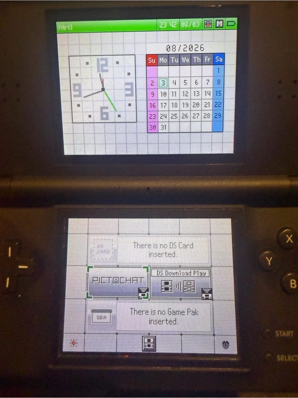 Nintendo DS Lite Crimson Red & Black Lot with 6 Games (Mario, Kingdom Hearts)